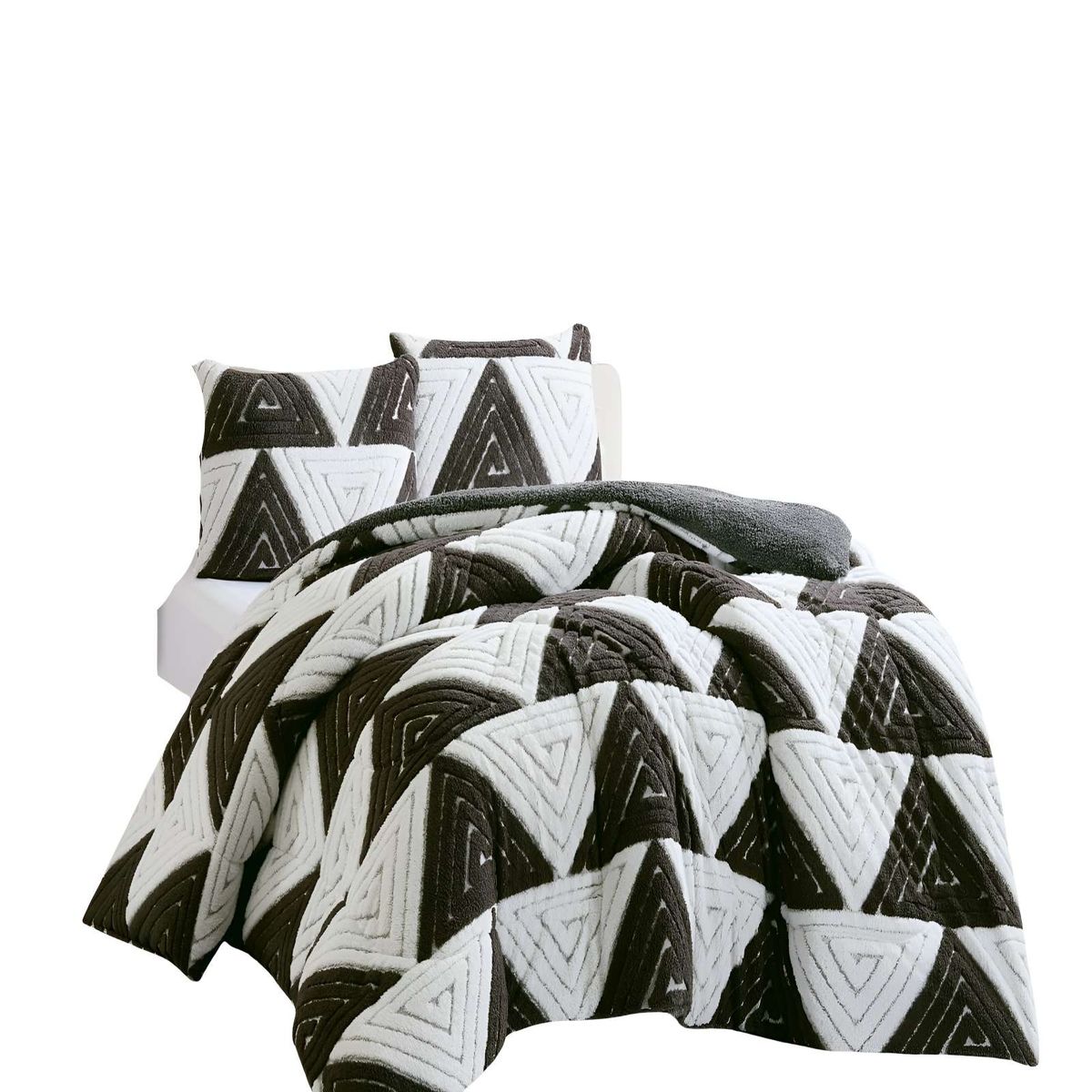 GENERICO - PLUMON DE JACQUERD CUTTING 2 PLAZAS COLOR BLANCO CON CAFÉ