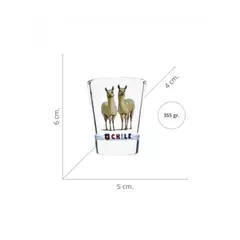 GENERICO - Set 3 Vasos Shot Tequileros 40 Ml Diseños De Chile Souvenir