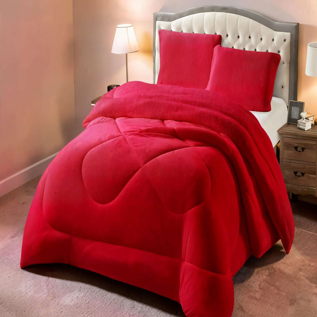 GENERICO - PLUMON PLUSH CON CHIPORRO PLAZA Y MEDIA COLOR ROJO