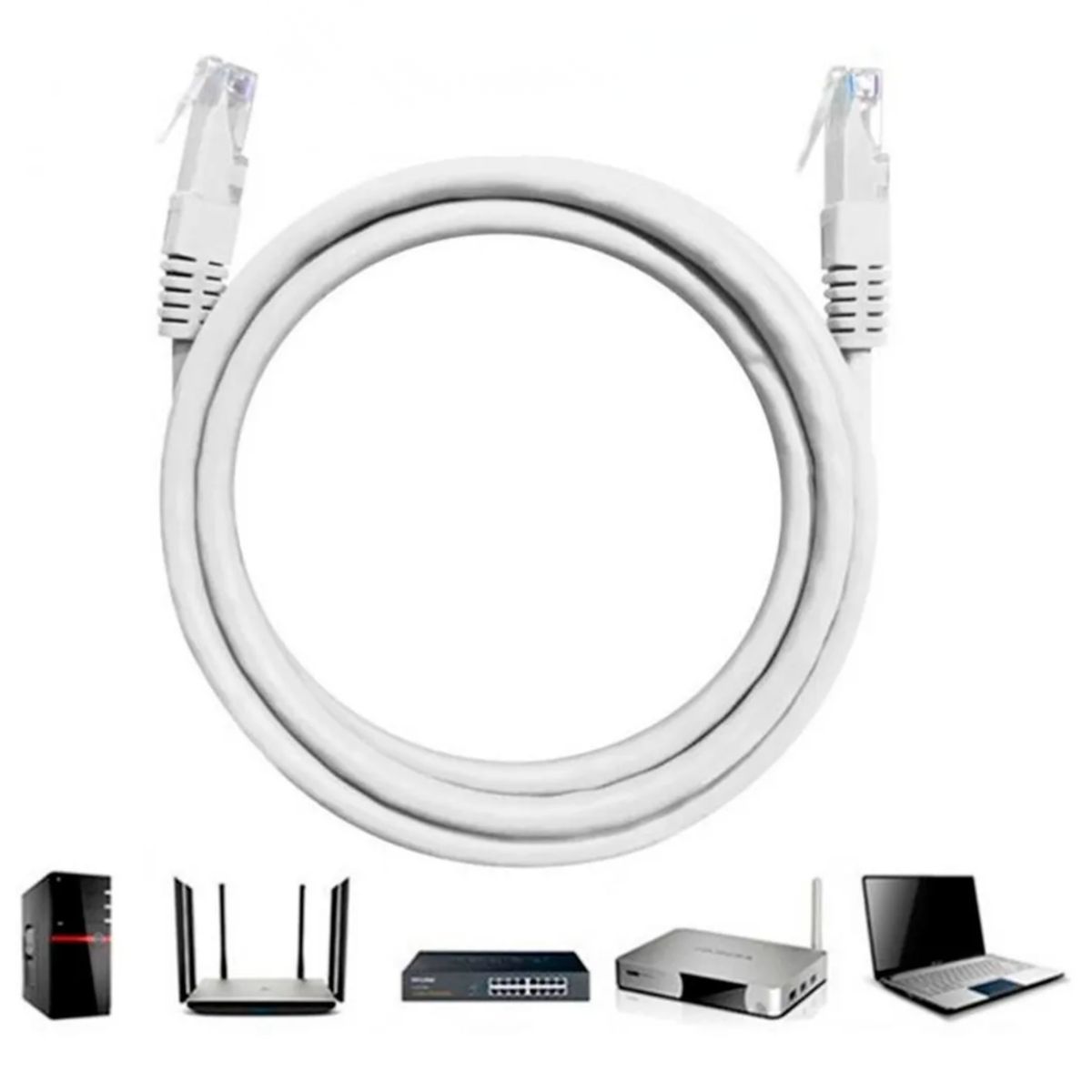 GENERICO - Cable de Red UTP Cat6E RJ45 15 Metros Alta Velocidad Gigabit