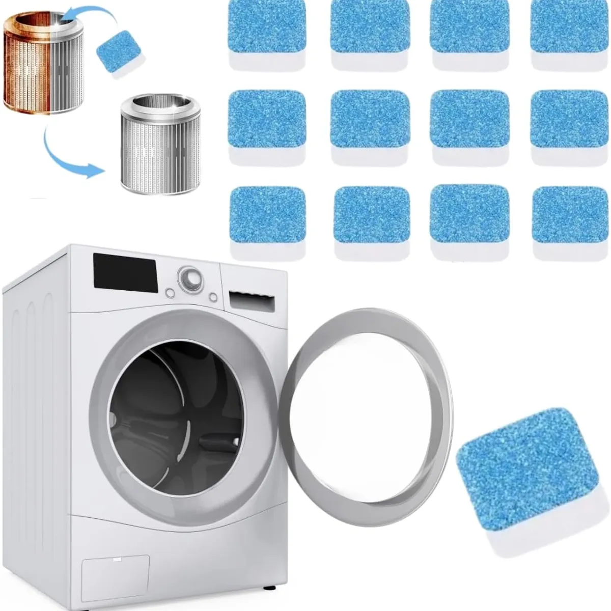 HAZ TU CLICK - Pack 24 Pastillas Limpieza De Maquina Lavadora