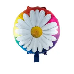 GENERICO - Globo metálico redondo flor margarita 45cm