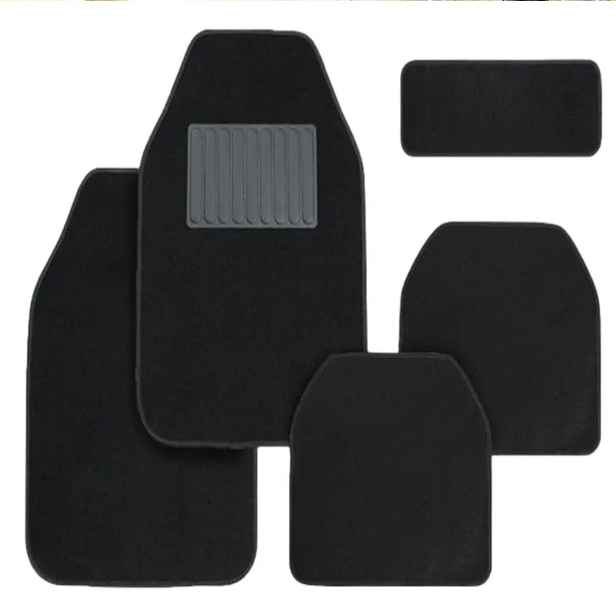 GENERICO - Alfombras De Piso Auto 5 Piezas Universal Antideslizante NEGRO BELUG