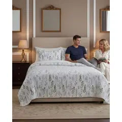 GENERICO - Cubrecama Quilt Con Sherpa Plaza y Media Diseño Elegante 180x230cm