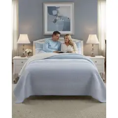 GENERICO - Cubrecama Quilt Con Sherpa Plaza y Media Diseño Elegante 180x230cm