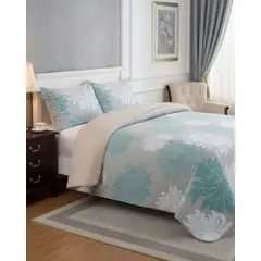 GENERICO - Cubrecama Quilt Con Sherpa Plaza y Media Diseño Elegante 180x230cm