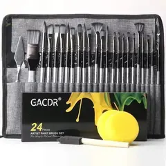 GENERICO - Pincel Set 26 Acuarela Nailon Para Acuarela Acrílico Oleo