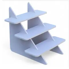 GENERICO - Estante Exhibidor Organizador Blanco 40x40x40 Cm Desarmable BELUG