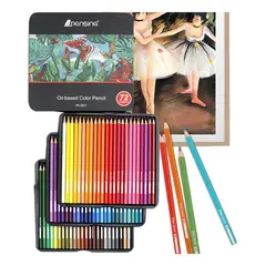 GENERICO - Lápices de Colores Hota 72 Unidades Artísticos Estuche Metálico