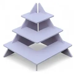 GENERICO - Estante Exhibidor Organizador Blanco 40x40x40 Cm Desarmable BELUG