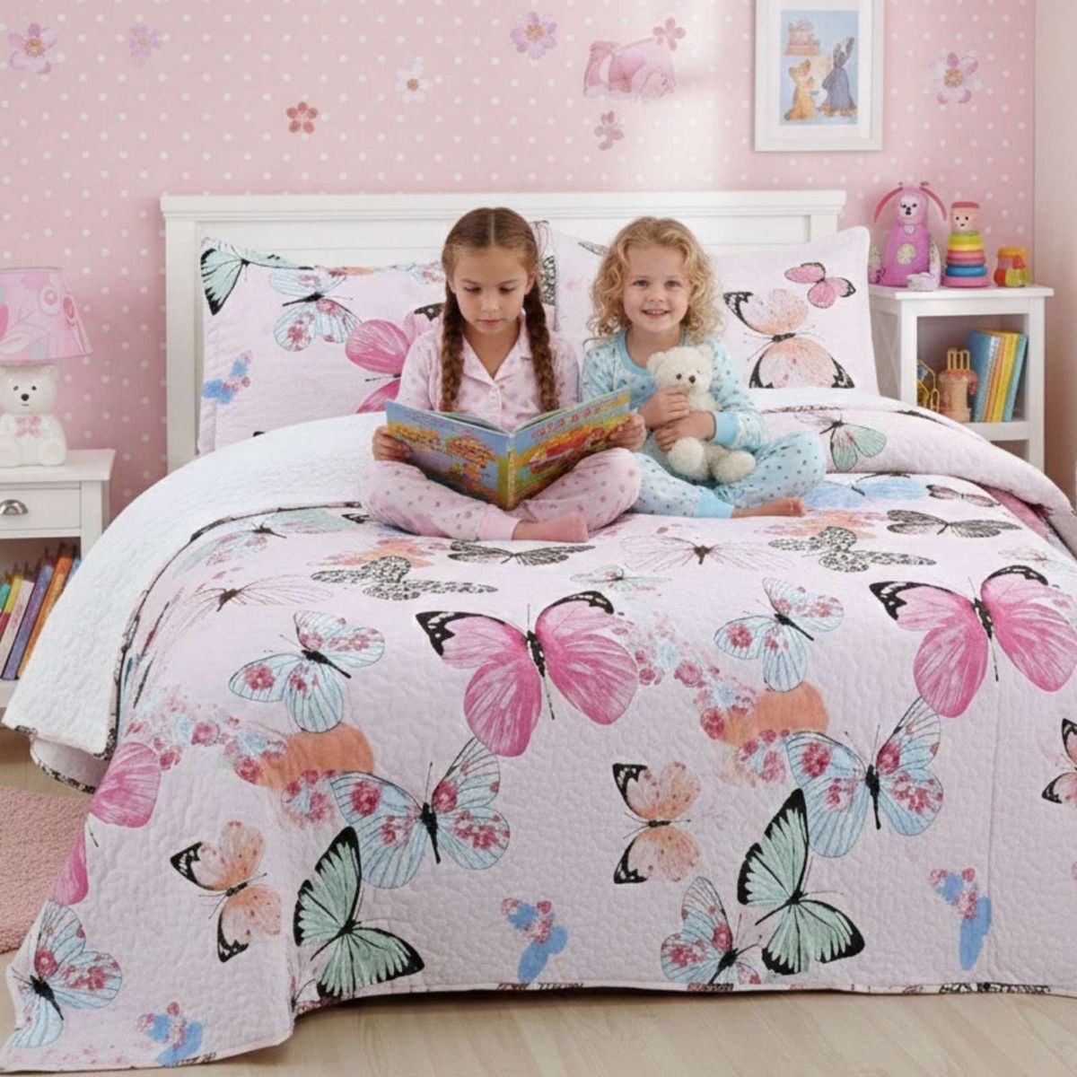 GENERICO - Quilt Elegante 2 Plazas Con Reverso Sherpa Premium