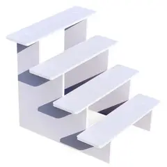 GENERICO - Estante Exhibidor Organizador Blanco 40x40x40 Cm Desarmable BELUG