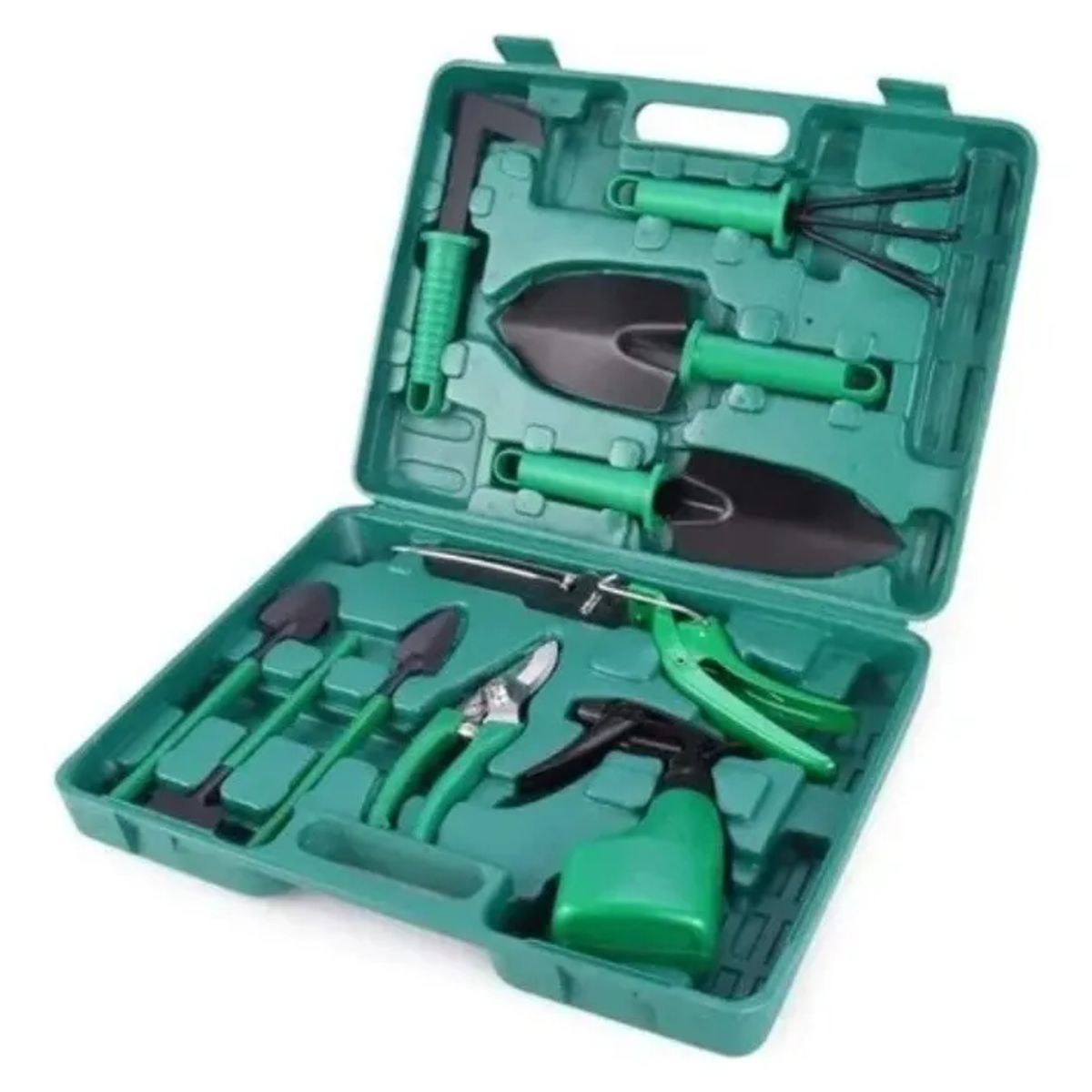 MASTER PROX - Kit Herramientas Jardinería Acero Rastrillo Tijera Podar