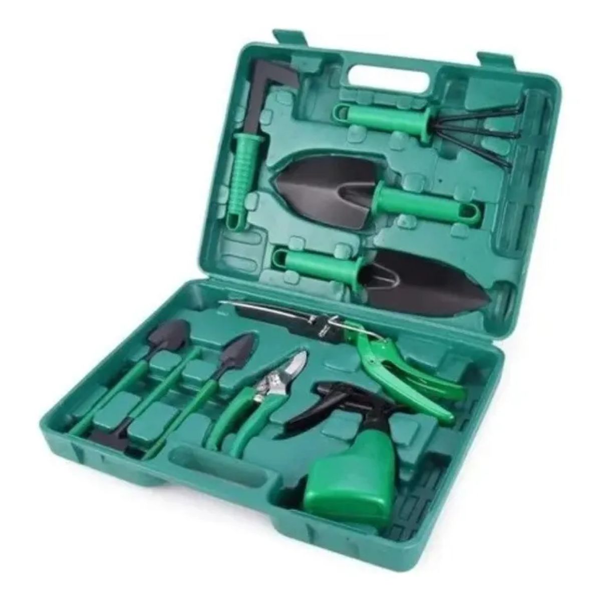 MASTER PROX - Kit Herramientas Jardinería Acero Rastrillo Tijera Podar
