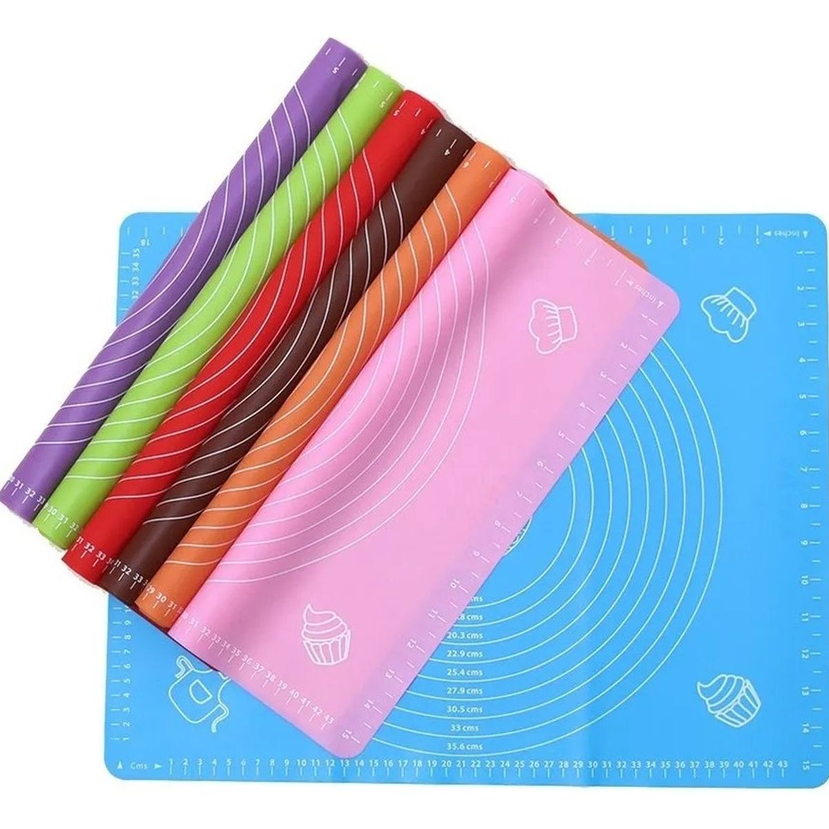 GENERICO - Lamina De Silicona Para Amasar Mohits Molde Bizcocho Pizza Pan Empanadas Color Morado