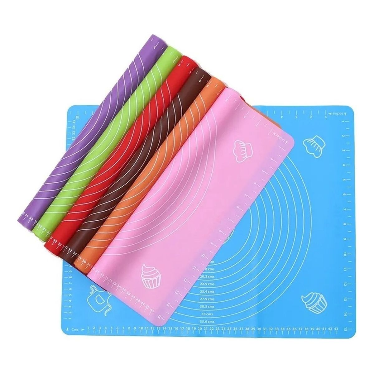 GENERICO - Lamina De Silicona Para Amasar Mohits Molde Bizcocho Pizza Pan Empanadas Color Morado