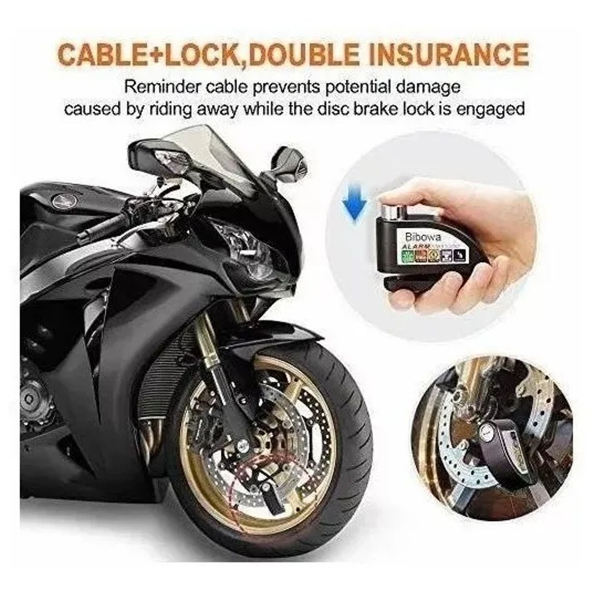 MASTER PROX - Candado Freno Disco Moto Bici Alarma Antirrobo