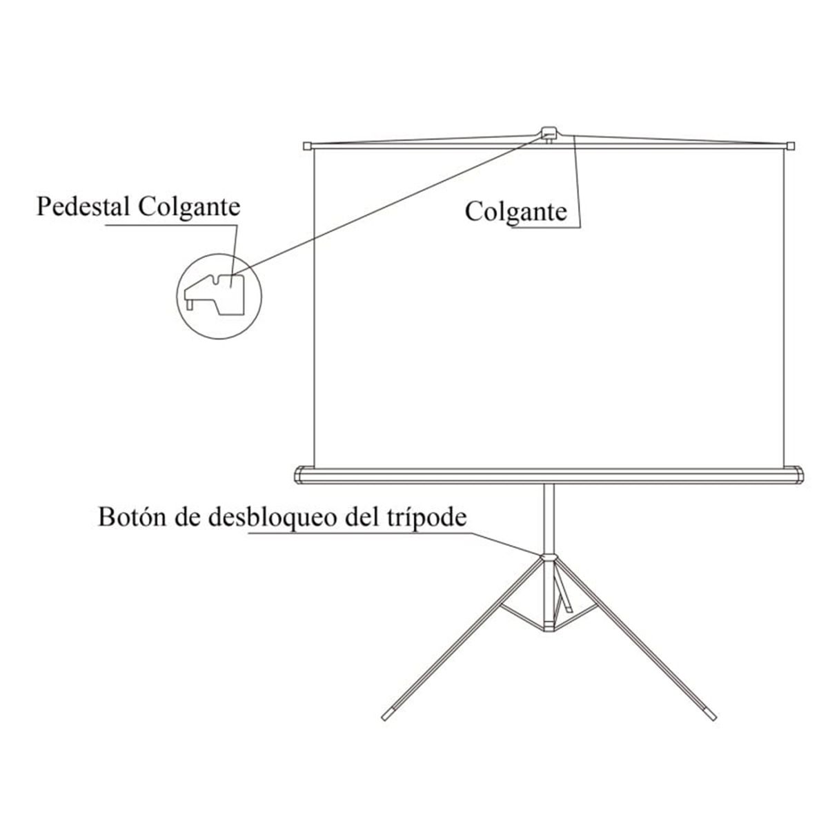 MALIK - Telon CTripod 200x150 cm 43 para Proytor Optma UHD35x