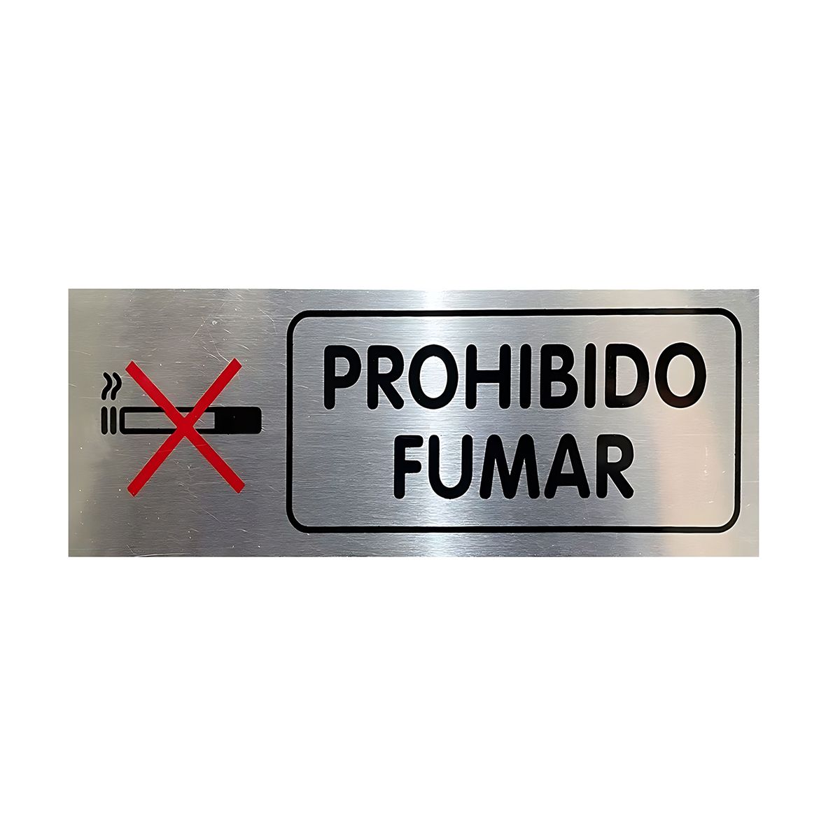 GENERICO - Señalética De Prohibido Fumar Para Estación De Servicio 40x15cm