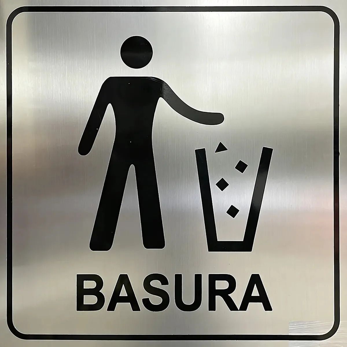 GENERICO - Señalética De Basura Para Escuelas Centro Comercial 30x30cm