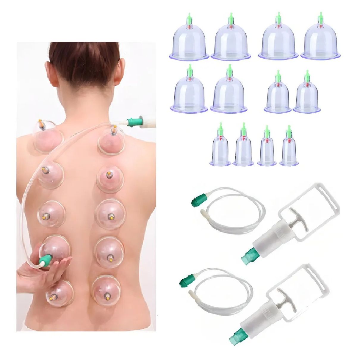 GENERICO - Set Ventosas Chinas 12 Ventosas De Vacio Ventosa Para Masaje BELUG