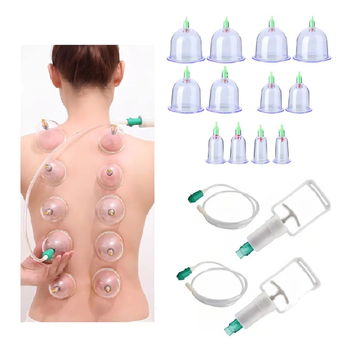 GENERICO - Set Ventosas Chinas 12 Ventosas De Vacio Ventosa Para Masaje BELUG