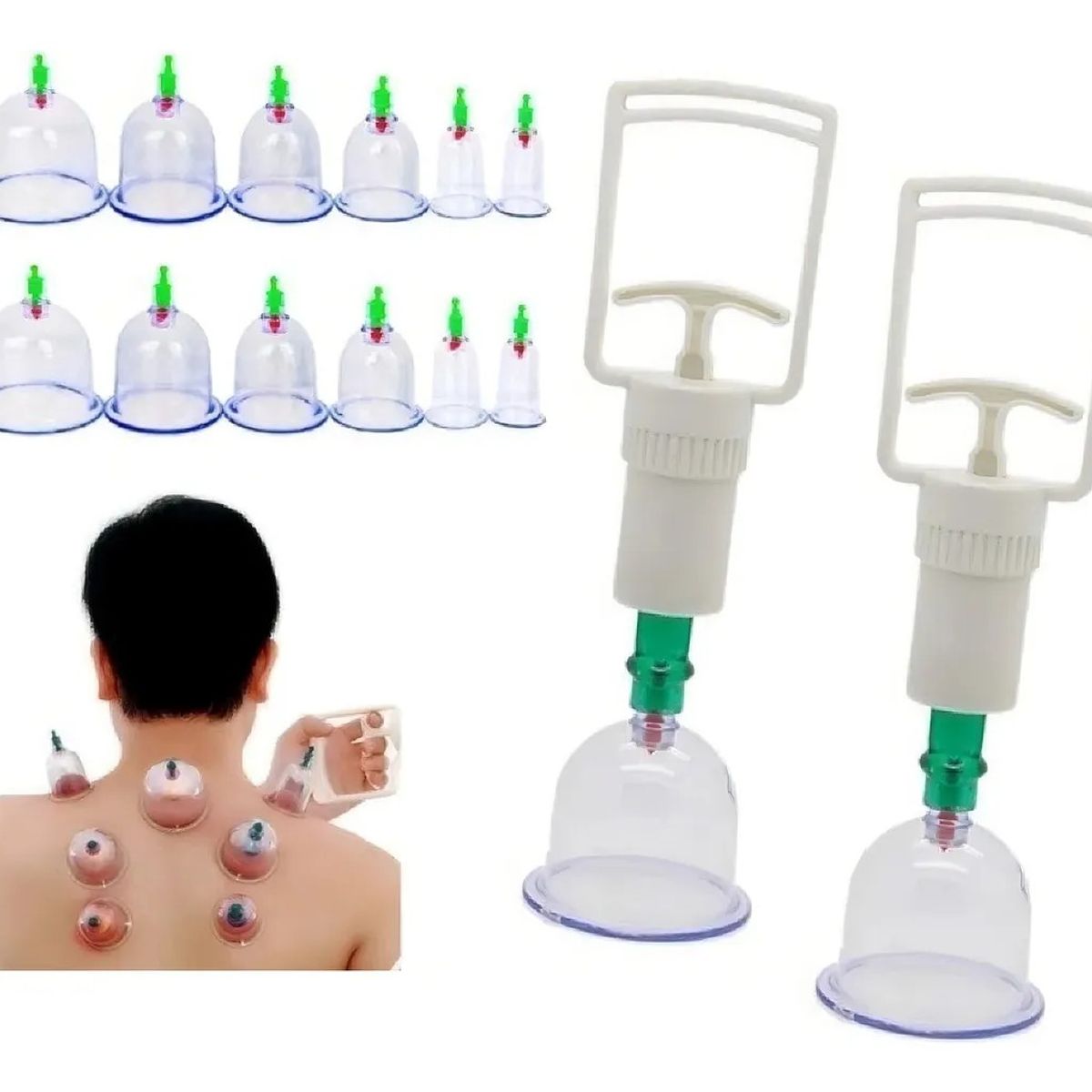 GENERICO - Set Ventosas Chinas 12 Ventosas De Vacio Ventosa Para Masaje BELUG
