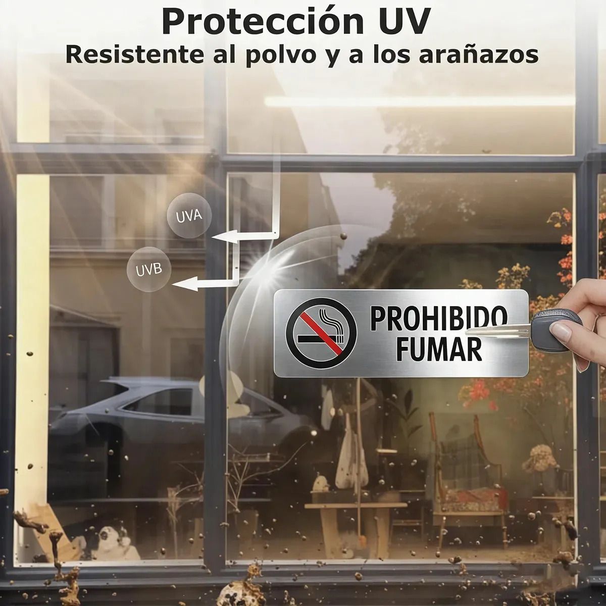 40x15cm Señal Prohibido Fumar Para Estación De Servicio, marca GENERICO - Foto 2