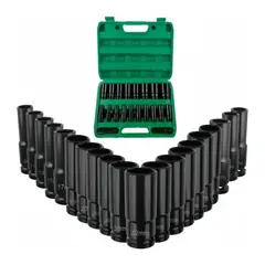 GENERICO - 20 Piezas Juego De Datos Llaves Vaso 1/2 Mecanica BELUG