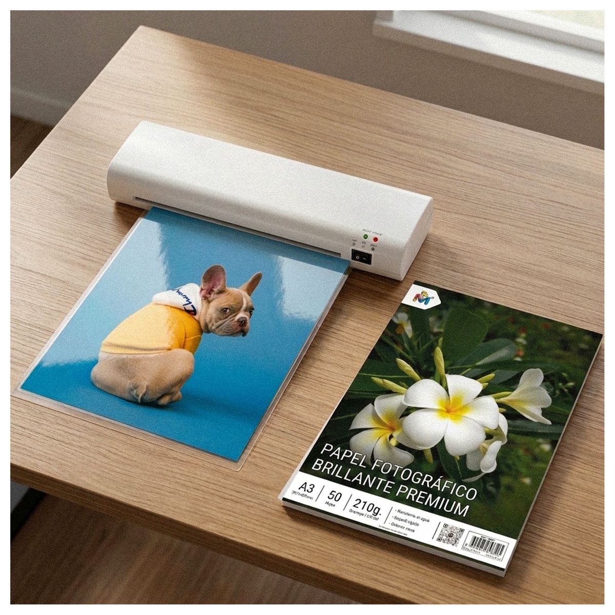 MALIK - Pack x10 Papel Foto A3 210g - 500 Hojas Calidad Profesional