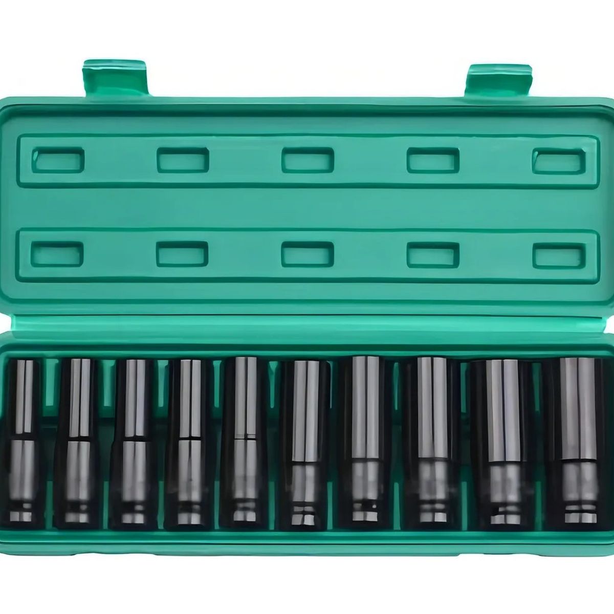 GENERICO - Set 10 Dados Impacto 1/2" Acero Al Carbón 8-24mm Con Estuche BELUG