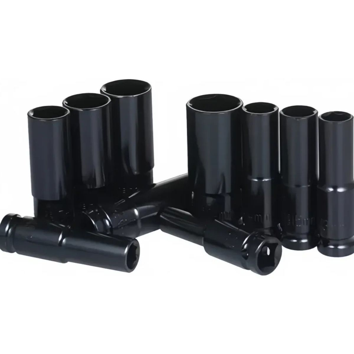 GENERICO - Set 10 Dados Impacto 1/2" Acero Al Carbón 8-24mm Con Estuche BELUG