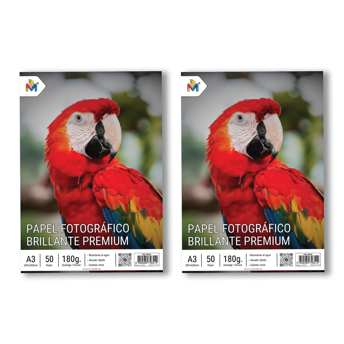MALIK - 2 Unidades Papel Fotográfico A3 - 100 Hojas 180g Glossy Pro