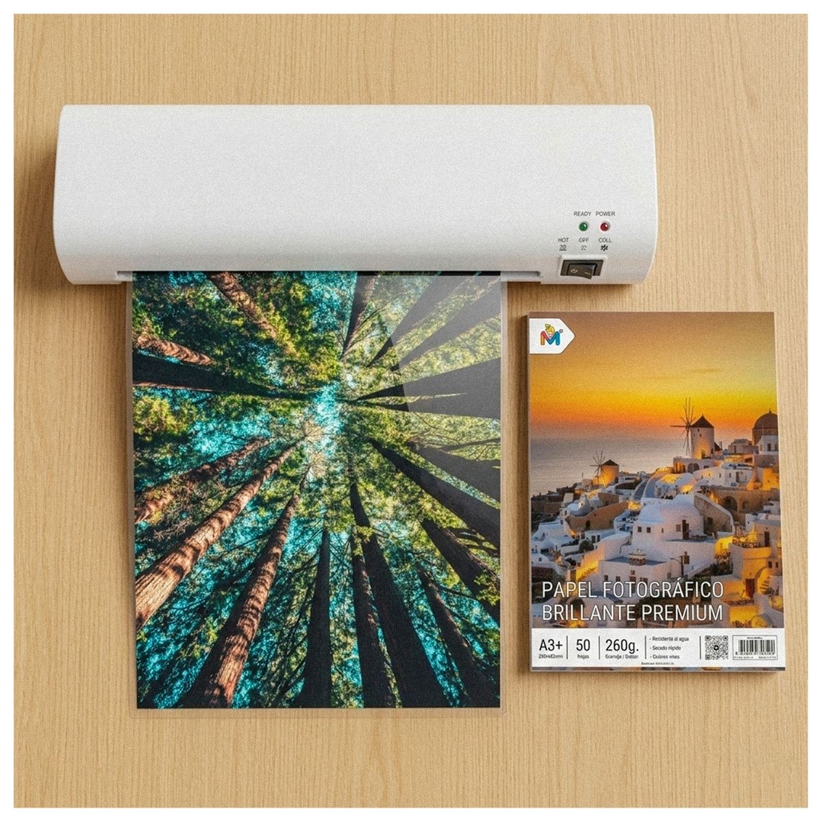 MALIK - Pack x5 Papel Foto A3+ 260g - 250 Hojas Calidad Galería Pro