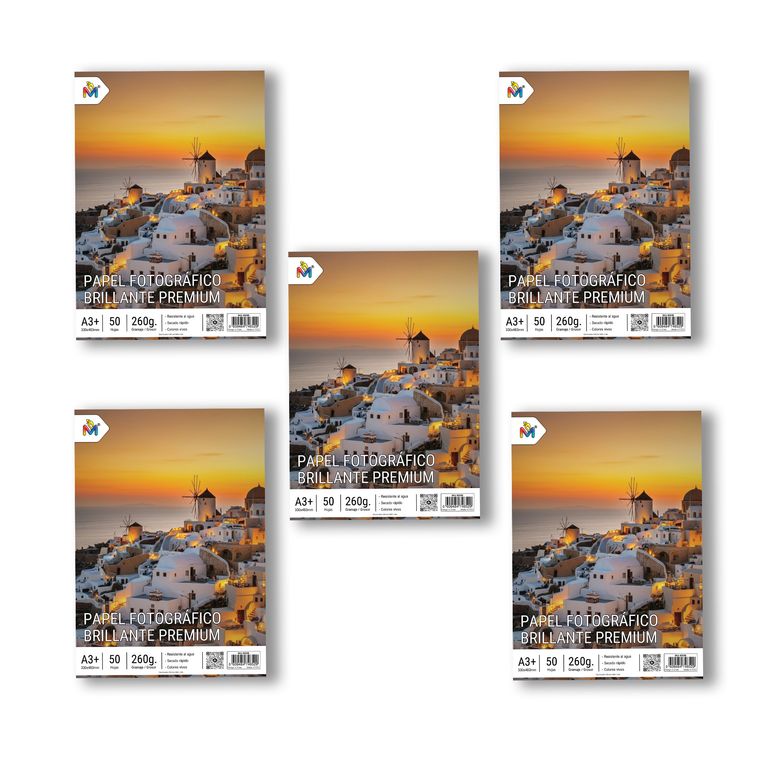 Kit 250 Hojas Papel Foto A3+ 260g - Brillo Espejo Mayorista