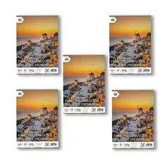 MALIK - Pack 5 Papel Foto Brillante A3+ - 250 Hojas 5760 Dpi Luxury