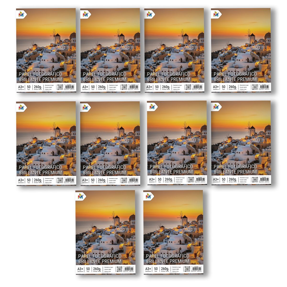MALIK - 500 Hojas Papel Foto A3+ 260gsm - Mayorista Extra Rígido