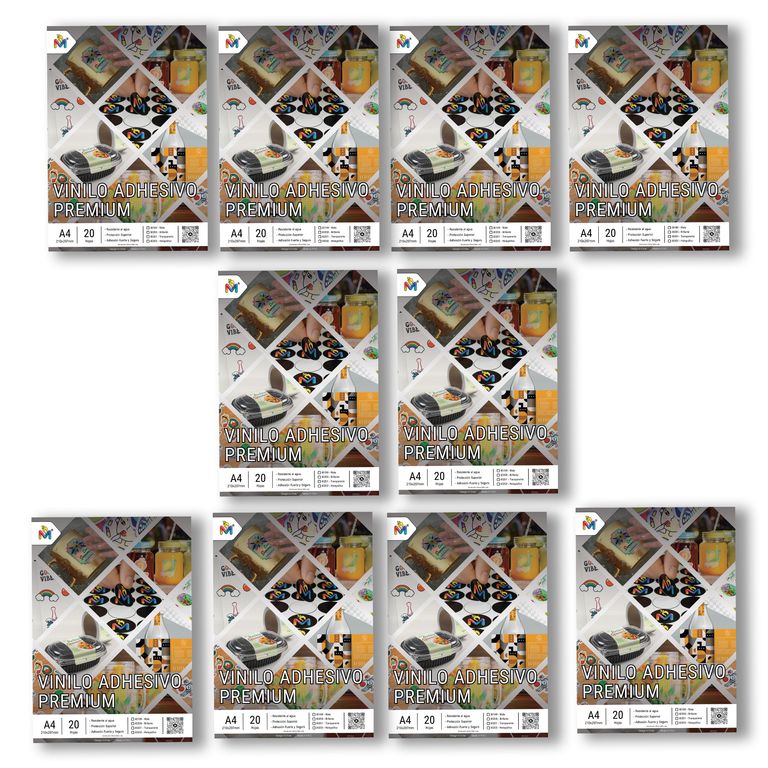Pack 10 Papel Foto Holografico A4 - 200 Hojas Brillo Multicolore