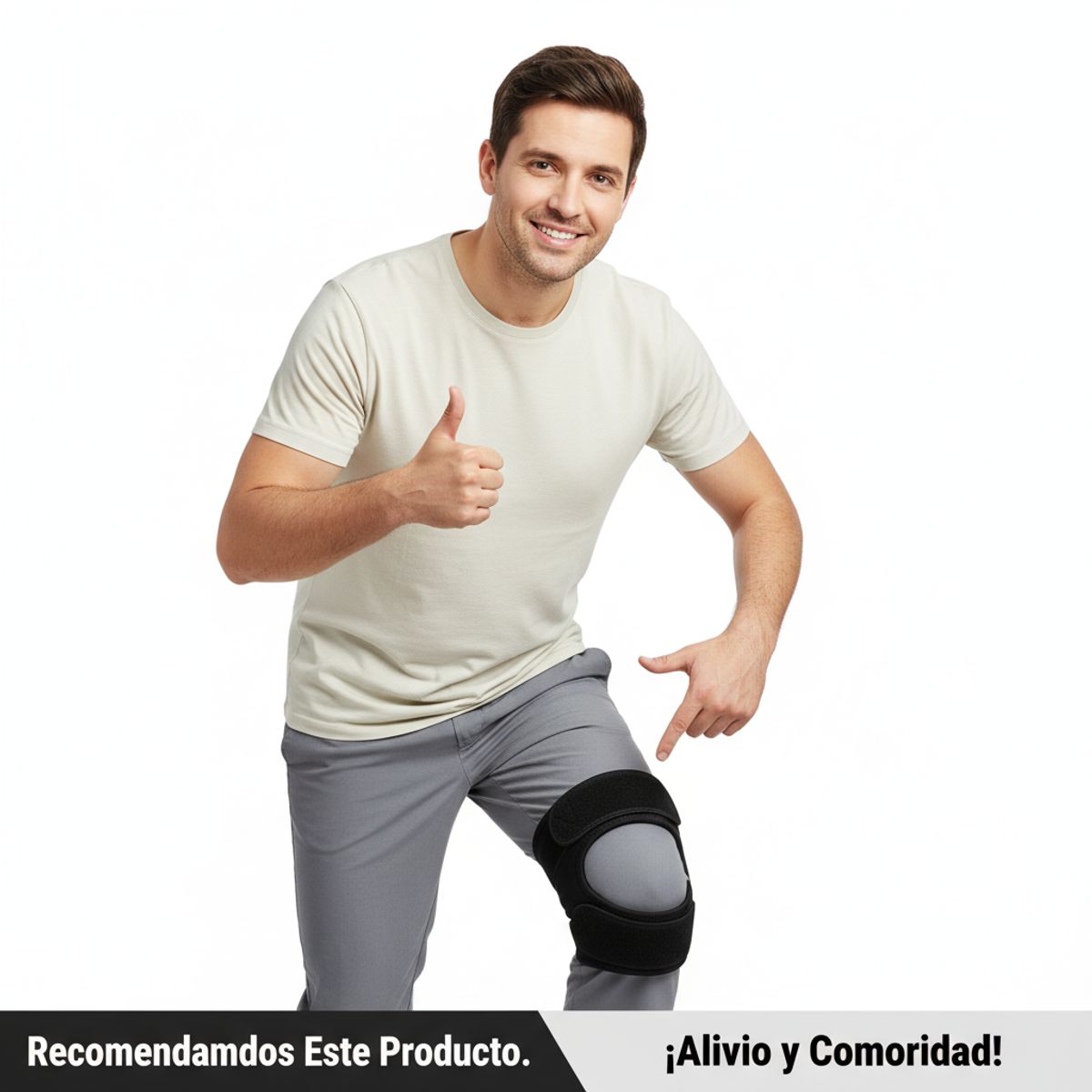GENERICO - Rodillera Menisquera Doble Soporte Meniscos Hipoalergénica