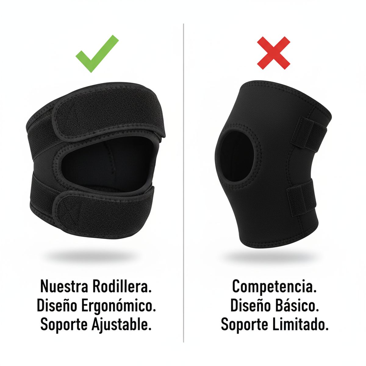 GENERICO - Rodillera Menisquera Doble Soporte Meniscos Hipoalergénica
