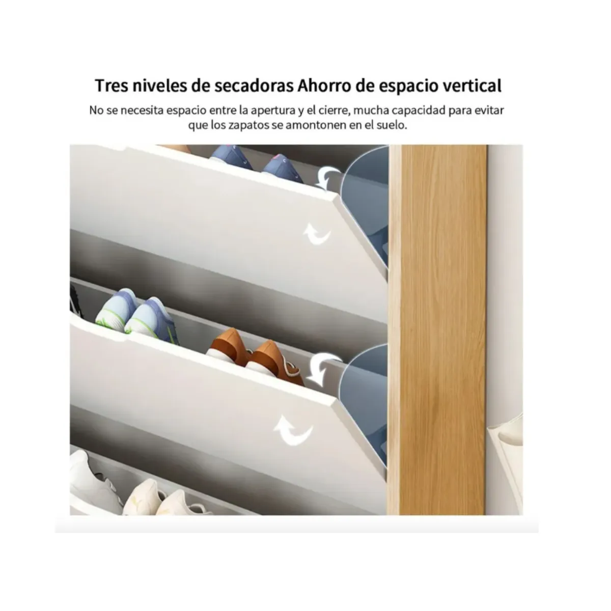 GENERICO - Zapatero Organizador De Entrada Moderno Blanco - Cafe