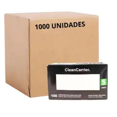 CLEANCARRIER - Pack 1000 Guantes De Vinilo Negro Bioseguridad Talla S