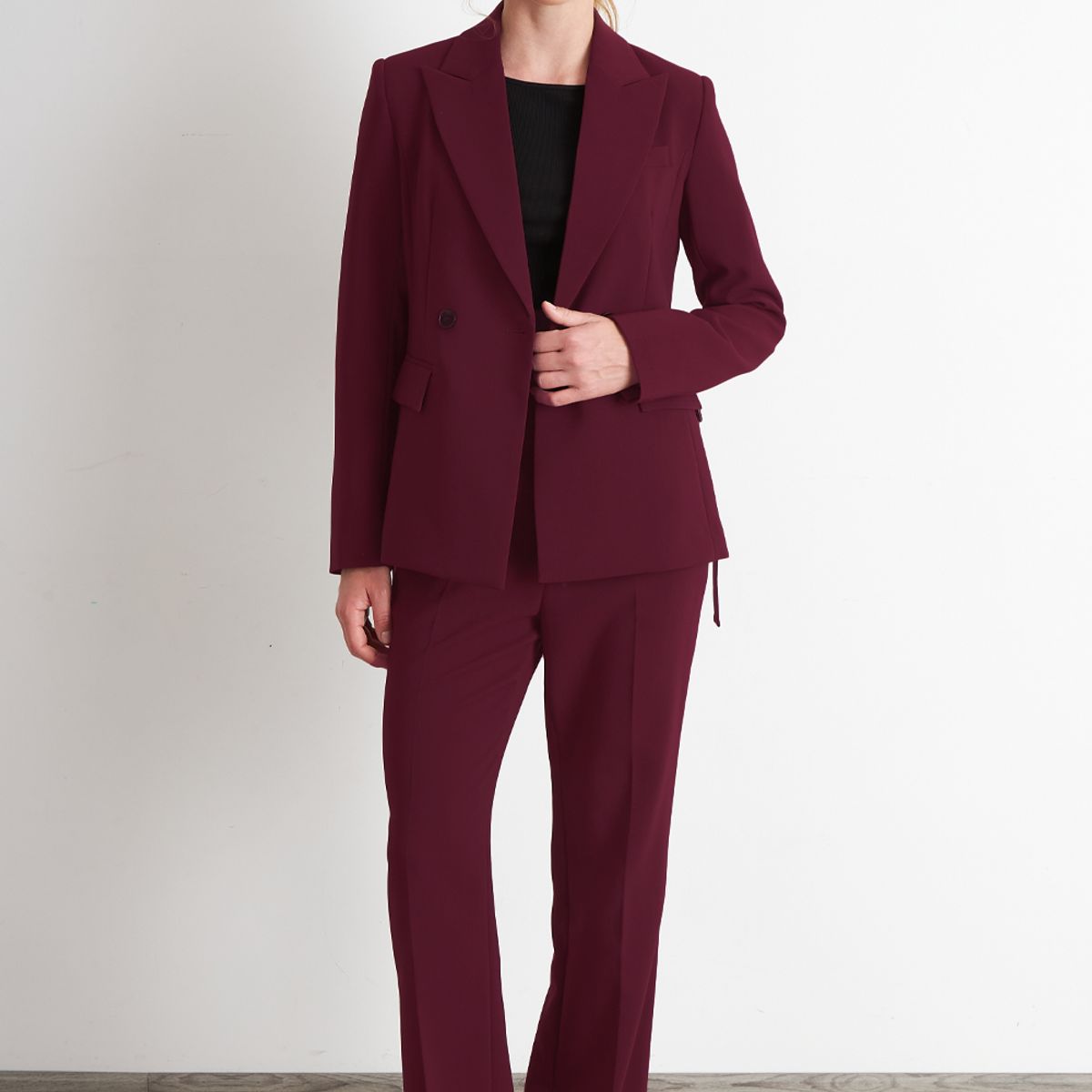 NICOPOLY - Blazer Cinturón Burdeo Nicopoly