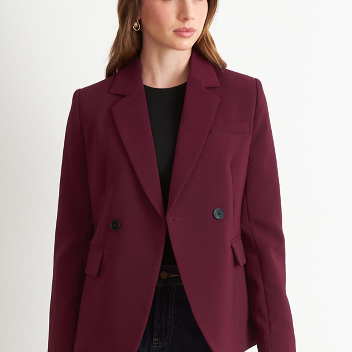 NICOPOLY - Blazer  Dos Botones Burdeo Nicopoly