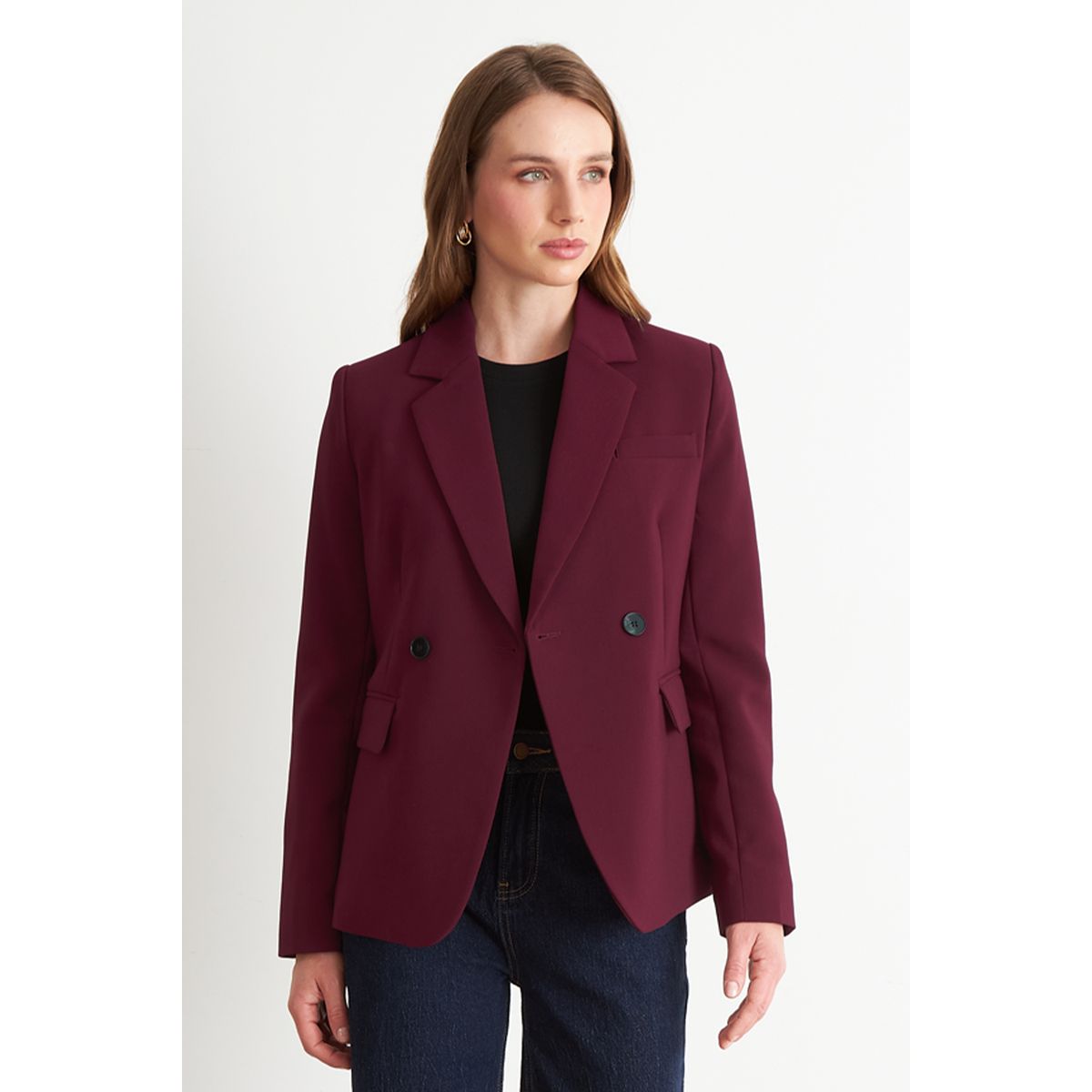 NICOPOLY - Blazer  Dos Botones Burdeo Nicopoly