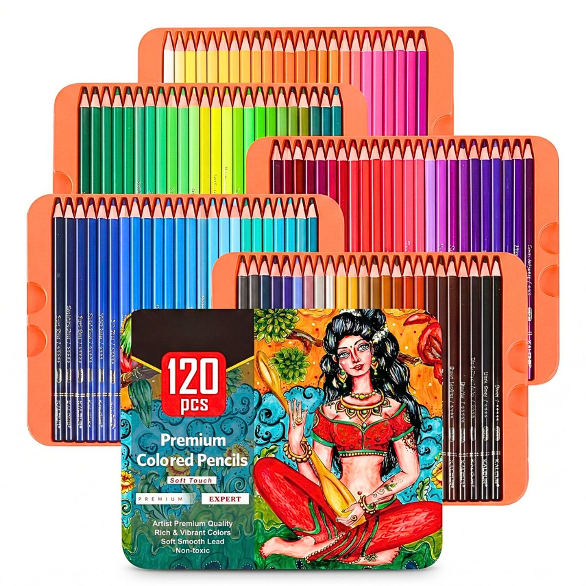 GENERICO - Set 120 Lápices De Dibujo Profesional Estuche Colores Dibujo Multicolor