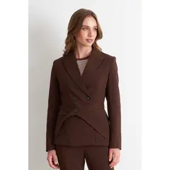 NICOPOLY - Blazer Cinturón Café