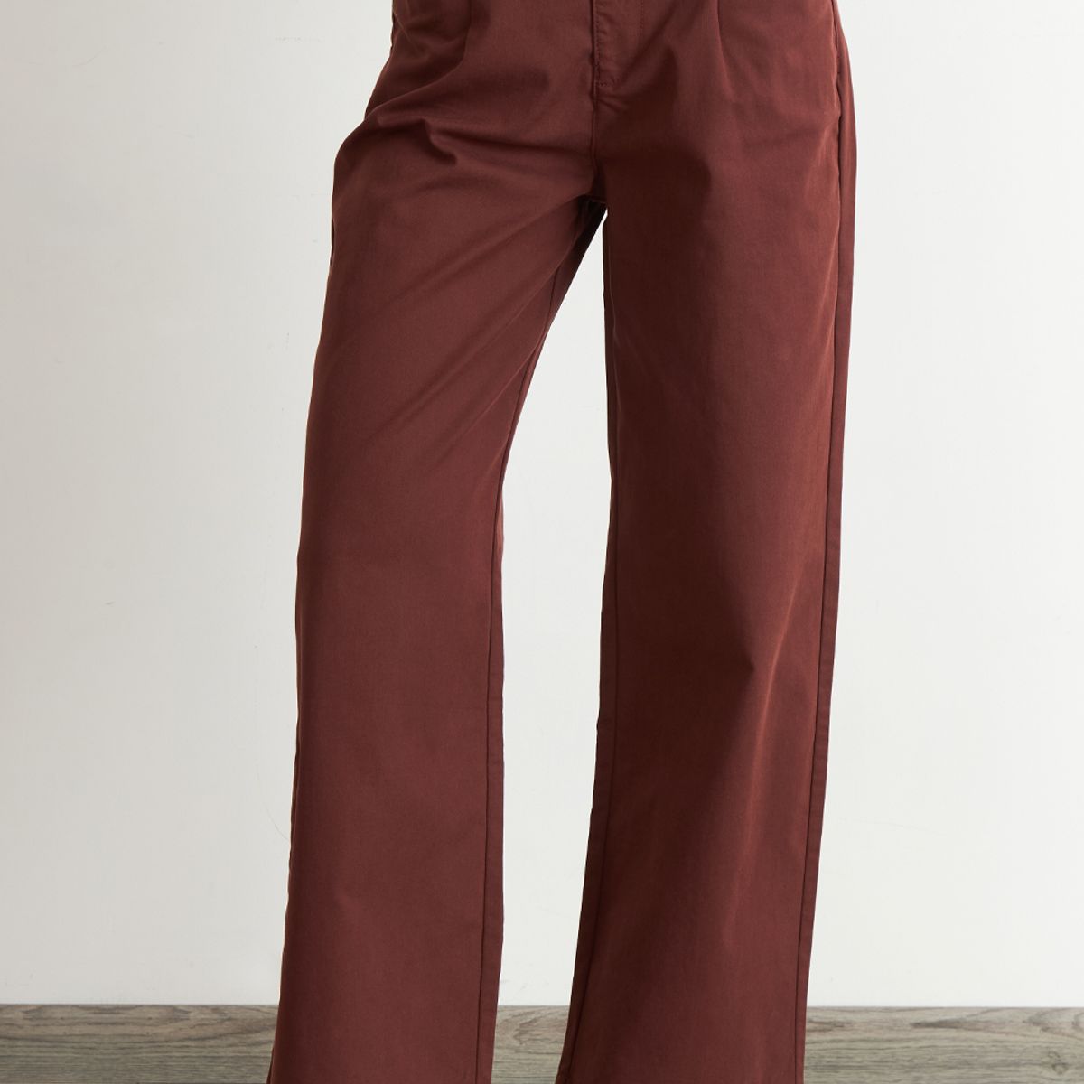 NICOPOLY - Jeans Corte Recto Café Nicopoly