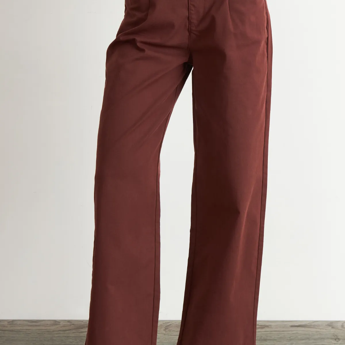 NICOPOLY - Jeans Corte Recto Café Nicopoly