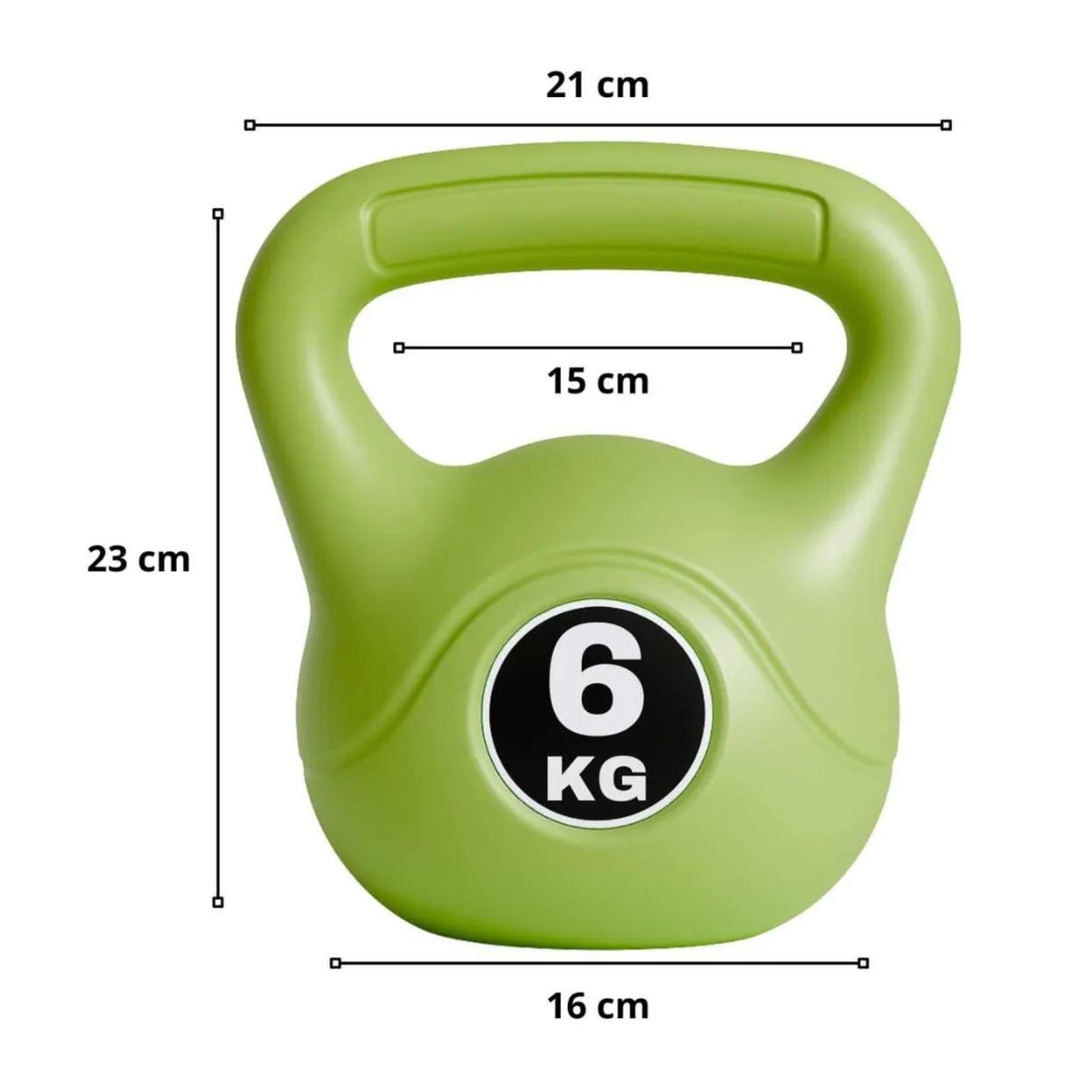 GENERICO - Pesa Rusa Kettlebell 6 Kg Entrenamiento, Crossfit, Fitness